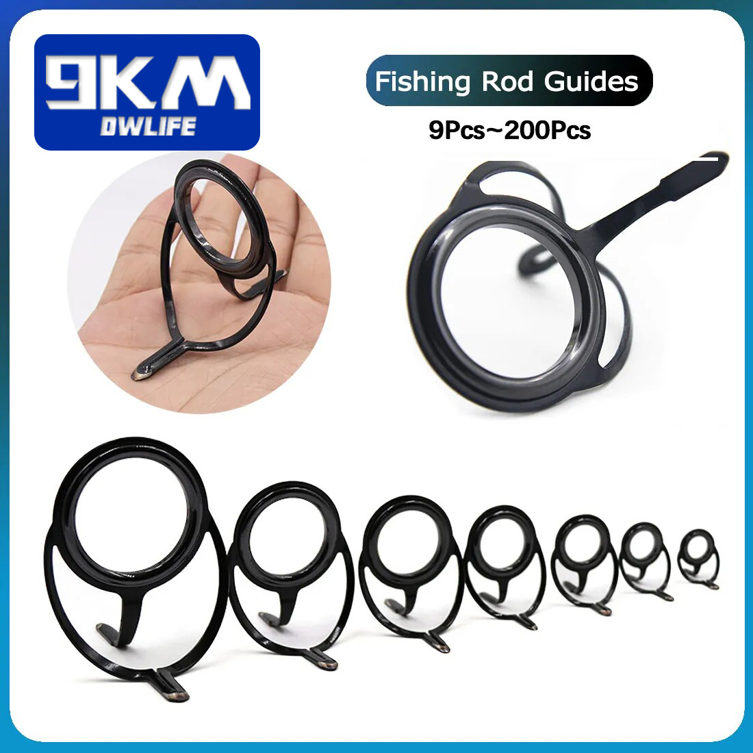 Fishing Equipment Rod - ตกปลาRodชุดซ่อมSpinning Rod Buildingส่วนประกอบสแตนเลสหล่อตกปลาRod Guidesเปลี่ยนชุดTackle 4 ~