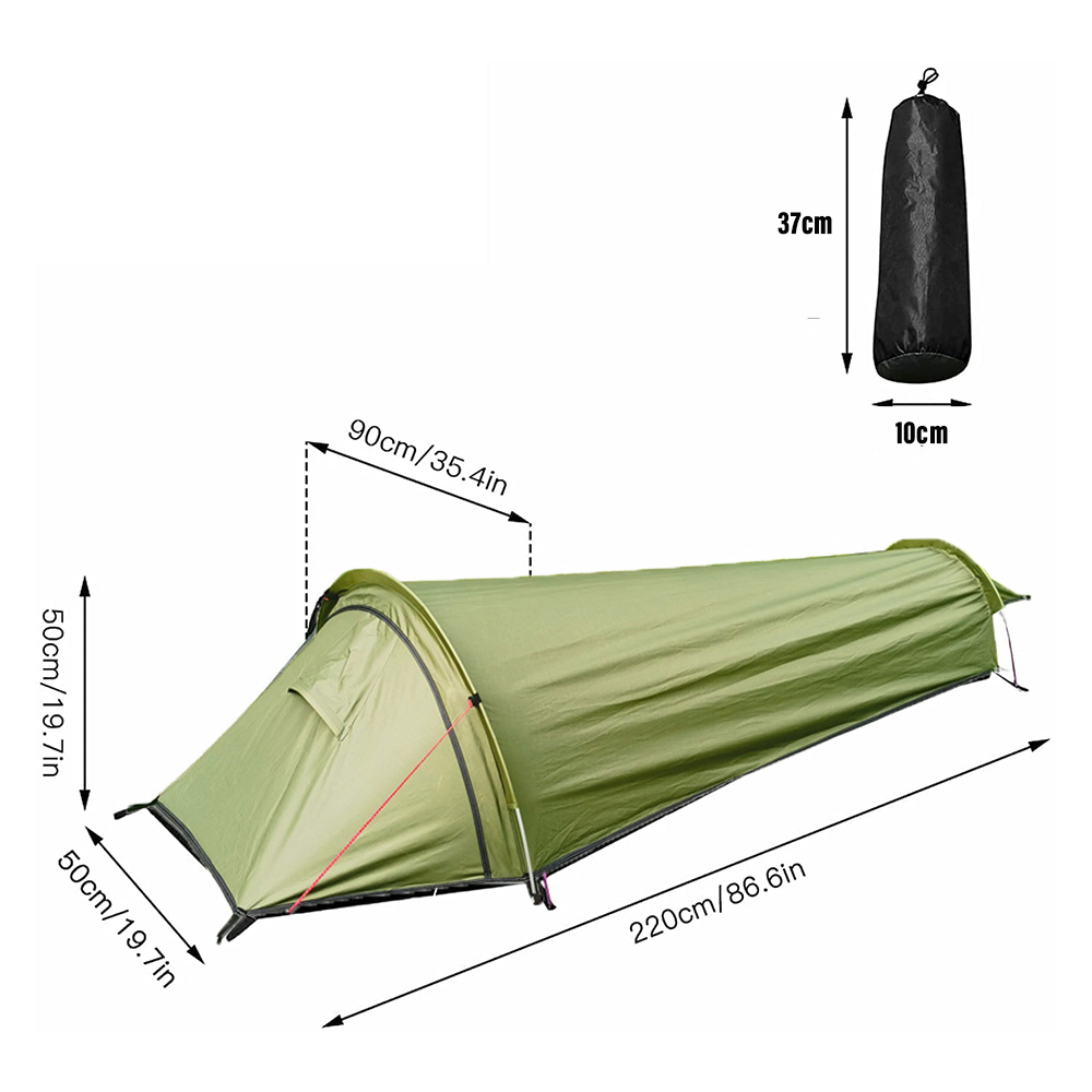 Fishing Equipment Needed - 850g Ultralight 1 คนเต็นท์สําหรับเดินป่าตกปลาขี่จักรยานเต็นท์แคมป์ Backpacking ถุงนอนกันน้ํารถอุปกรณ์การเดินทาง