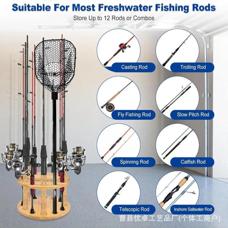 ชั้นวางคันเบ็ดตกปลาไม้เนื้อแข็ - Fishing Equipment Rod บทวิจารณ์และราคา